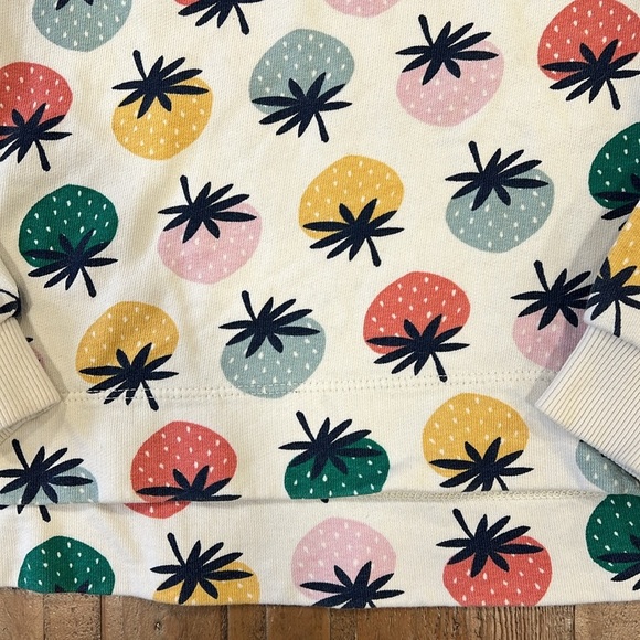 Hanna Andersson rainbow strawberry crewneck cropped sweatshirt 6-7 years - Picture 2 of 6